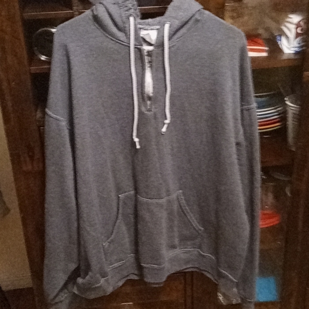 Grey urban renewal hoodie with zipper